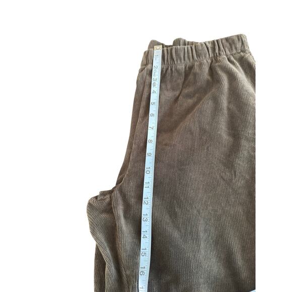 Land's End Pants Plus Gray Corduroy Pull On Stretch Basic Mature Size 1X - Picture 10 of 12
